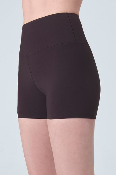 UP&FIT Push Up High Waist Tummy Control Σορτς Κολάν Σκούρο Καφέ