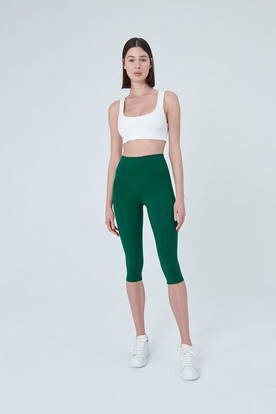 UP&FIT Push Up High Waist Capri Leggings Green