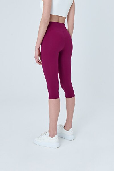 UP&FIT Push Up High Waist Recovery Capri Leggings Plum