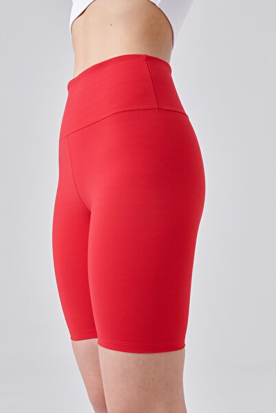 UP&FIT Push Up High Waist Recovery Biker Leggings Red