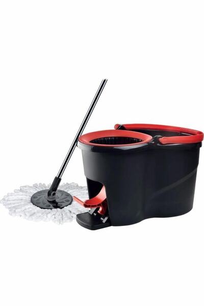 abnturk Süper Pratik Pedallı Temizlik Seti Pedallı Kova Sap Mafsallı Kapak Mi...