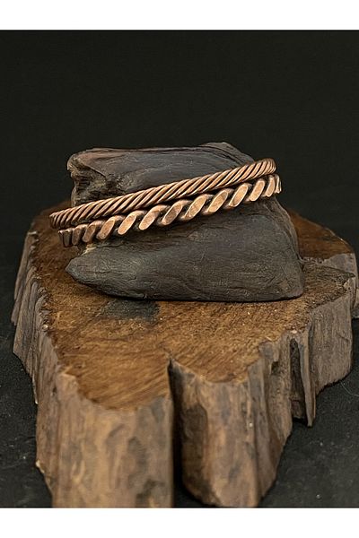 Rupen Kraft سوار من النحاس النقي مكون من قطعتين سوار نحاسي أصلي 100% سوار نحاسي مصنوع يدويًا