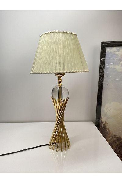 asellus Misbah Twist Lampshade "Knitted Hat" Table Lamp Crystal Glass Gold Plated, lampshade