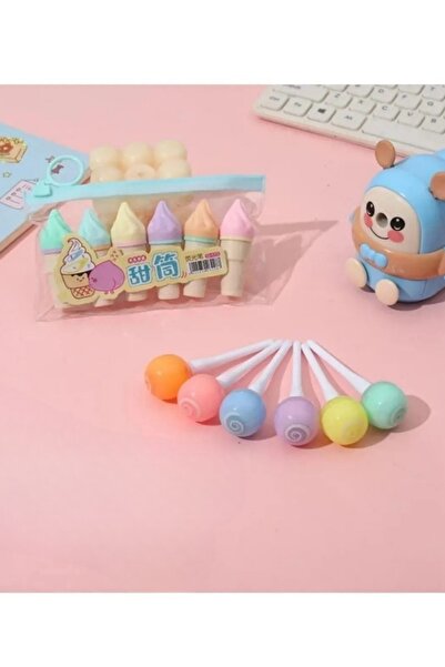 NaSaDAN Lolipop Külah Dondurma 2'li Fosforlu Kalem Seti