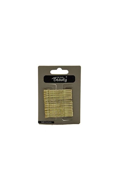 FOR YOUR BEAUTY Κίτρινη πόρπη με σύρμα - TELTKS2 Πακέτο 30