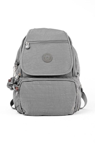Lal Shoes & Bags Rucsac de damă Crinkle Dimensiune mare cu capac-Gri