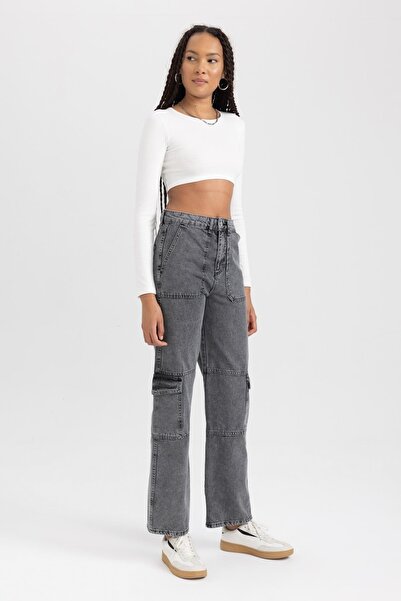 DeFacto Dlouhé džínové kalhoty ze 100% bavlny