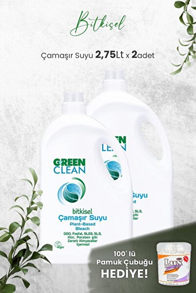 Green Clean Bitkisel Çamaşır Suyu 2,75 Lt x 2 Adet