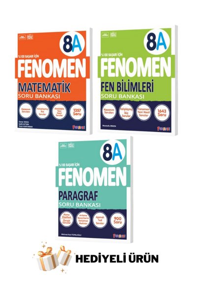 Gama Yayınları FENOMEN 8.SINIF LGS MATEMATİK A-FEN BİLİMLERİ A-PARAGRAF A SOR...
