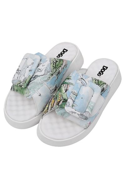 Dogo Women's Vegan Leather Multicolored Slippers - Lago Di Como Design