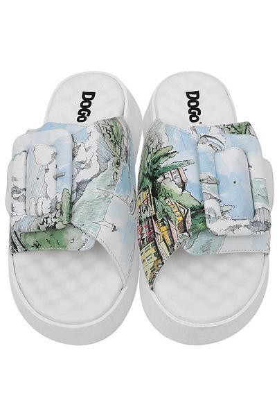Dogo Women's Vegan Leather Multicolored Slippers - Lago Di Como Design
