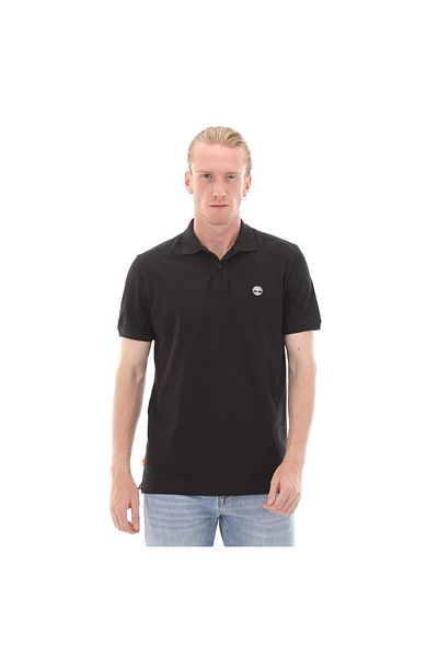 Timberland B0A26N40011-R Timberland Pique Short Sleeve Polo Men's T-Shirt Black