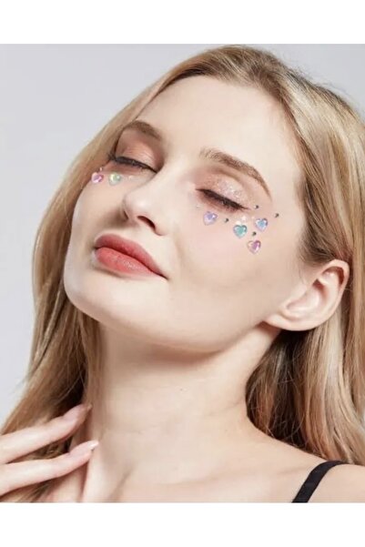 Ören Kalp Vücut Ve Yüz Taşı Stickers Tırnak Makyaj Taşı Festival Taşı Kristal...