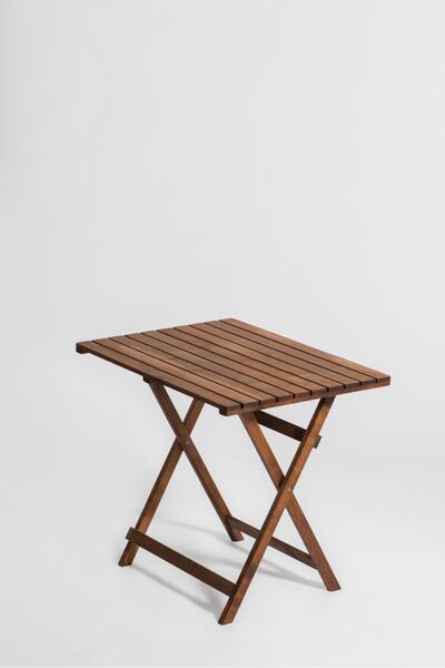 Özdağ Mobilya Gürgen 70x70 Katlanır Ceviz Renk Masa