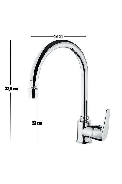 VENİTA Venita Delta Kitchen Sink Faucet with Movable Aerator