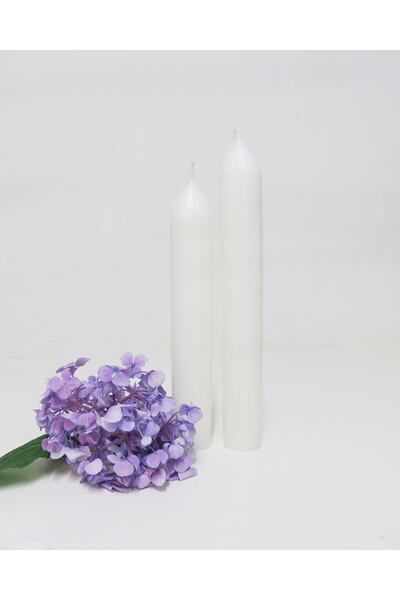 Missi 2 Li Ekru Kalın Şamdan Mum