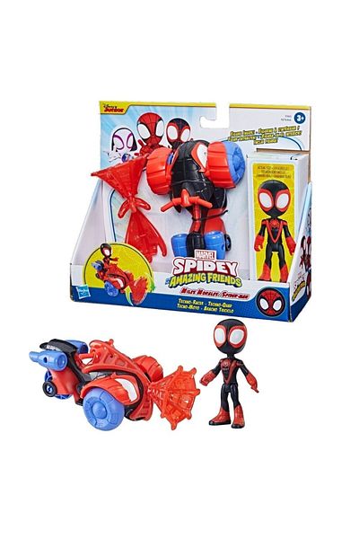 Hasbro Spidey and His Amazing Friends Vehicle and Figure Miles Morales