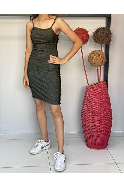 CNG MODA Νεανικό φόρεμα με λουράκια από σχοινί, καλοκαιρινό πλεκτό