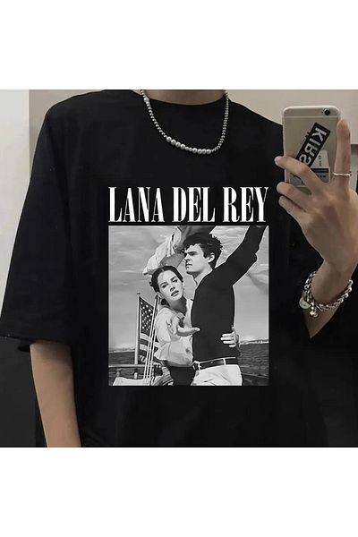 Köstebek Ahl Black Lana Del Rey - Norman Rockwell Printed T-Shirt