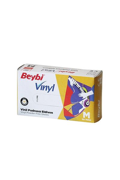 Beybi BEYBI Powder-Free Vinyl Gloves Medium 20 Pack 1 Box