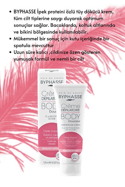 BYPHASSE Hair Removal Cream with Silk Protein Extract 125ml