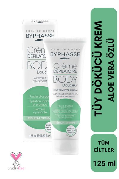 BYPHASSE Hair Removal Cream with Aloe Vera Extract 125ml