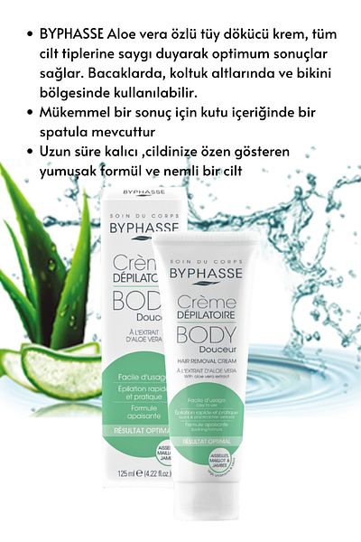BYPHASSE Hair Removal Cream with Aloe Vera Extract 125ml