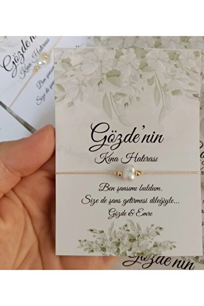Perle88 Kişiye Özel Isimli Şans Bilekliği Söz, Nişan, Kına, Nikah, Düğün Hedi...
