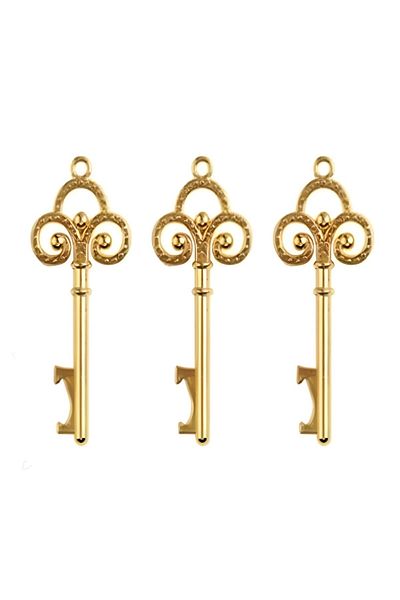Sensoria 3-Piece Decorative Love Key - Gazoz, Soda and Bottle Opener Gold