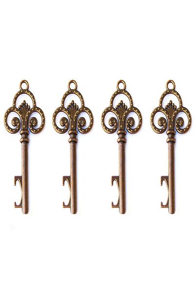 Sensoria Love Key 4-Piece Decorative Opener Cola Gazoz Soda And Bottle Opener Copper