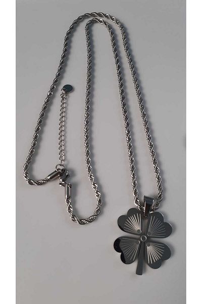 staınless steel Clover Steel Necklace