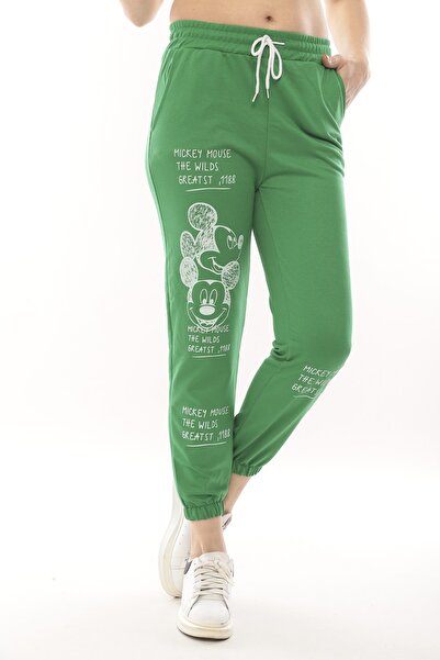 Green Hill printed summer sweatpants