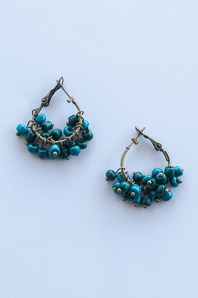 Lila Rosa Blue Authentic Ethnic Earrings