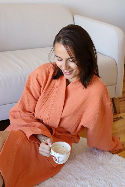 vivamaison Μπουρνούζι Kimono για ενήλικες, 100% βαμβάκι 4 στρώσεων Multi Muslin