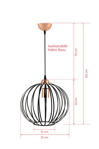 DEDE Single World Pendant Lamp Copper Black