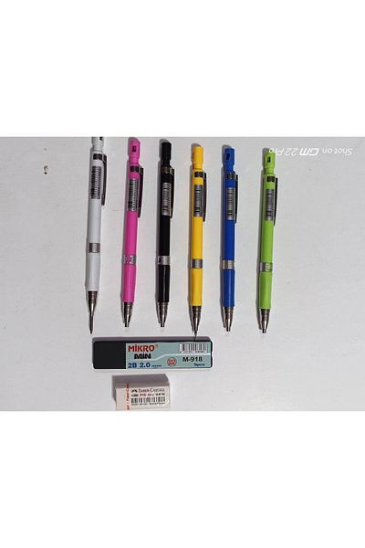 Mikro 2 MM THICK NIB PEN AND ERASER (3 PIECES)