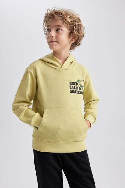 DeFacto Erkek Çocuk Baskılı Kapüşonlu Sweatshirt A8597a823au