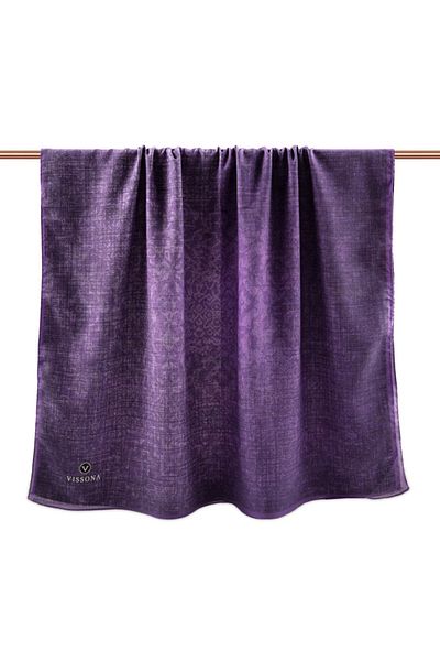 Vissona Γυναικείο σάλι πολυτελείας Medina Silk Lilac-2