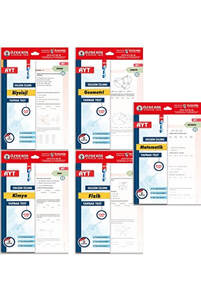 ÖZDEBİR YAYINEVİ ÖZDEBİR YAYINLARI AYT YAPRAK TEST SAYISAL SET (MATEMATİK, GE...
