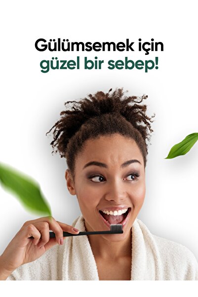 TBRUSH Bioçözünür Vegan Diş Fırçası – Siyah Renk – Orta Sert