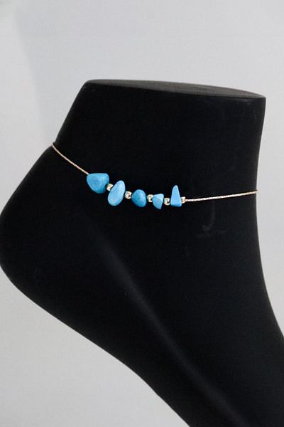 EUROMODA Natural Stone Anklet Foot Accessory