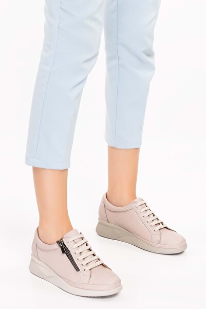 Gondol Hakiki Deri Anatomik Taban Fermuarlı Rahat Günlük Ayakkabı Ndr.6500