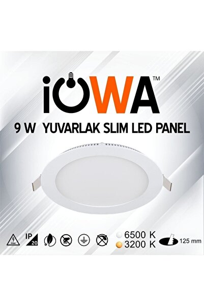 9 W Yuvarlak Slım Led Panel Tk-1413 6500K