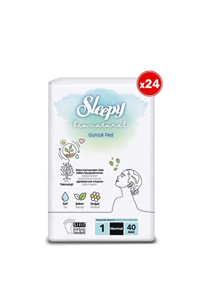 Sleepy بيو ناتشورال بريميوم بلس فوط يومية عادية 24x40 = 960 فوطة