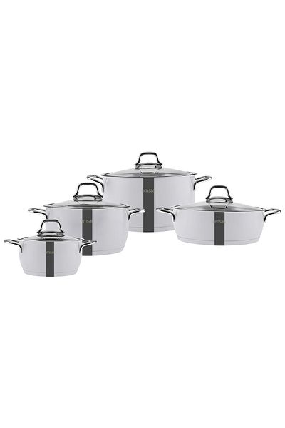 Emsan Valeria 8 Piece Steel Cookware Set
