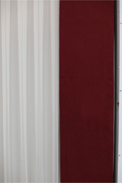MEVVA HOME Plain Stitching (No Pleat) Velvet Background Single Wing Curtain Claret Red