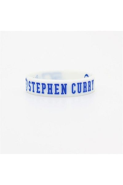 PurpleJam Portrait Stephen Curry Golden State Warriors White Basketball Nba Bracelet