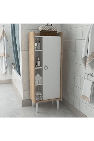 lagomood Ruby Çok Amaçlı Dolap Banyo & Mutfak Beyaz Meşe
