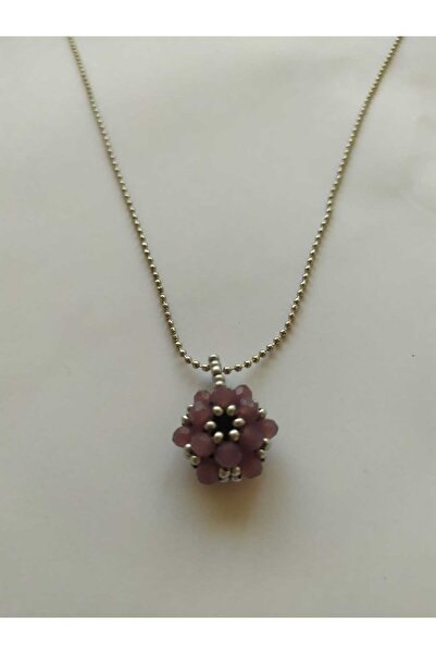 Sam Cevşen Kolye - Zincirli / El İşi Kristal Boncuk Örme /