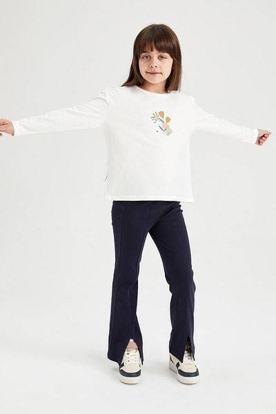 DeFacto Girl's Spanish Leg Ribbed Tracksuit